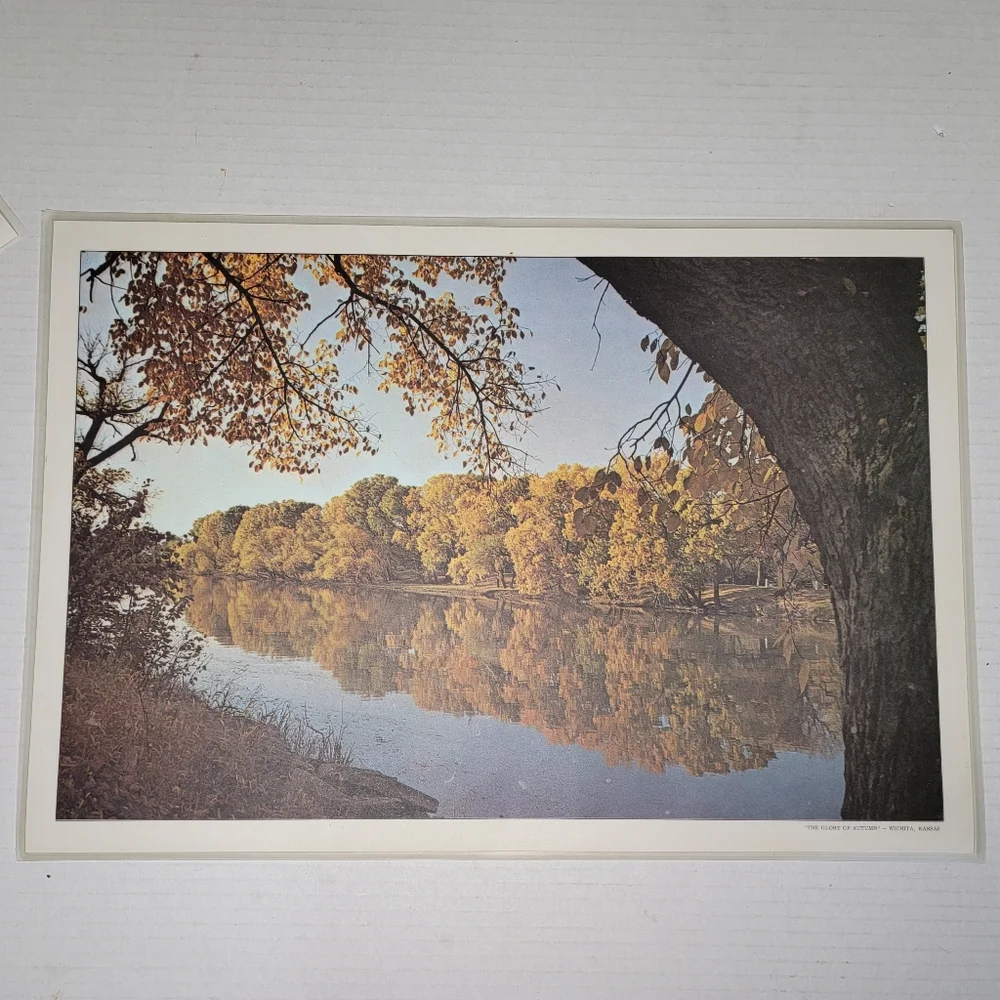 (LOT OF 6) Vintage Kansas Reversible Washable Placemats.